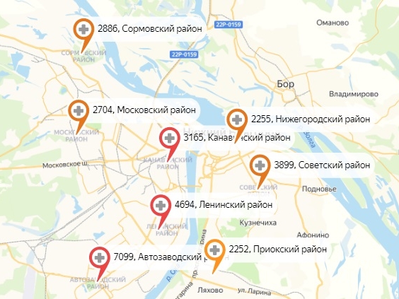 Более 200 новых зараженных обнаружили в Нижнем Новгороде