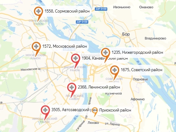 Вспышку COVID фиксируют на Автозаводе и в Московском районе