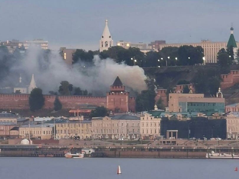 Image for Пожар произошел на участке у Нижегородского кремля вечером 3 августа