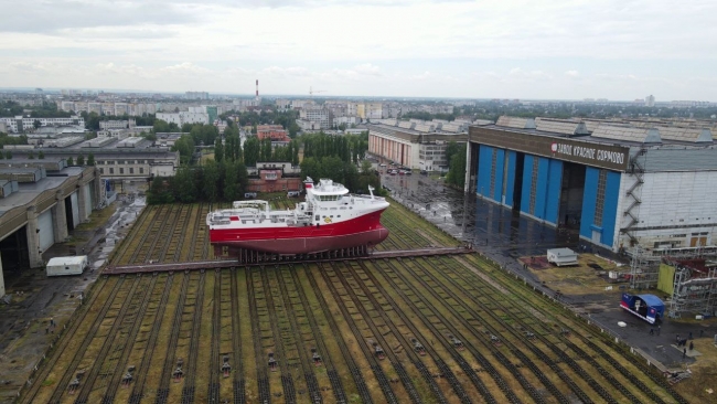 Image for Первый в России краболов-процессор спустили на воду в Нижнем Новгороде