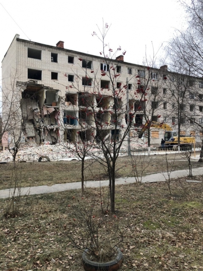 В городе Дзержинске Нижегородской области начался снос аварийного дома №6А по улице Будённого