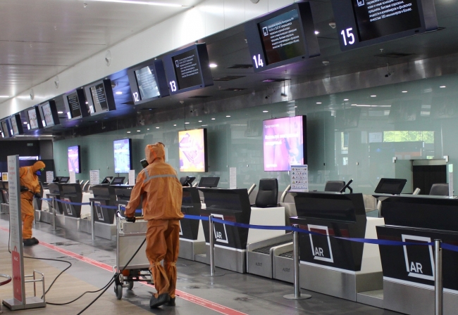 Image for Проведена тотальная дезинфекция аэровокзала в «Стигино»