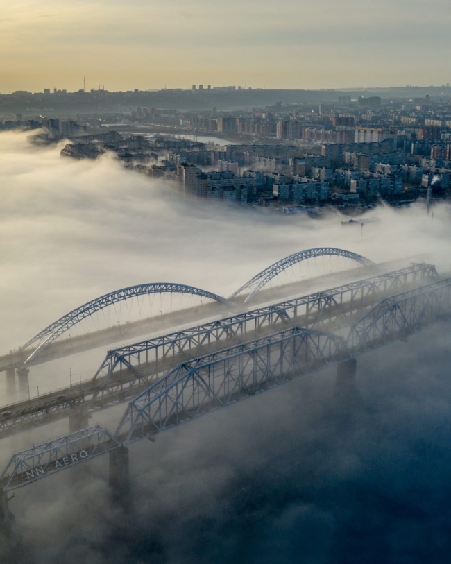 Image for Густой туман над Нижним Новгородом сняли с квадрокоптера