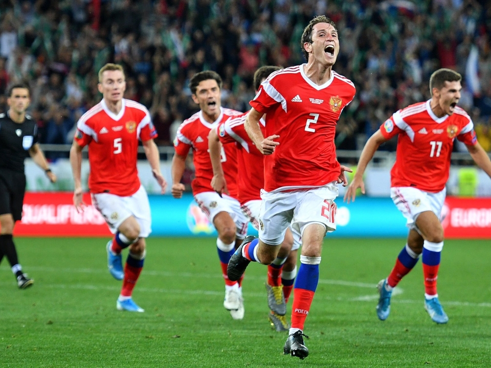 Сборная России победила Казахстан в отборочном матче чемпионата Европы 2020 года