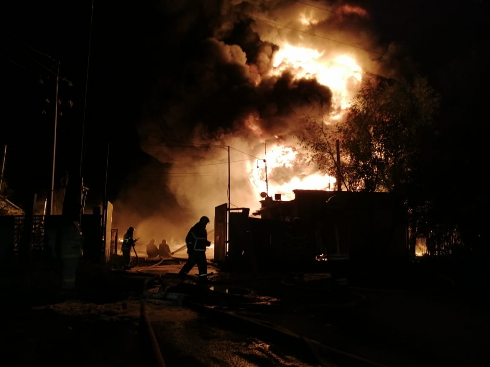 Разлив нефтепродуктов произошёл при пожаре в Кудьминской промзоне в Богородском районе Нижегородской области 