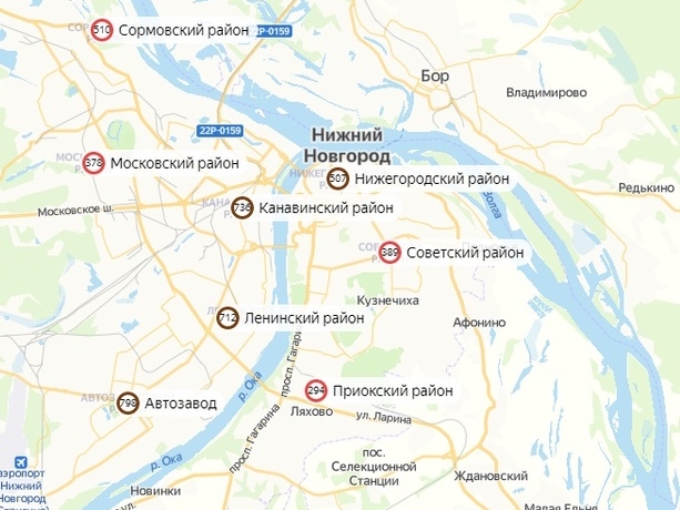 Image for Два района Нижнего Новгорода лидируют по приросту зараженных коронавирусом