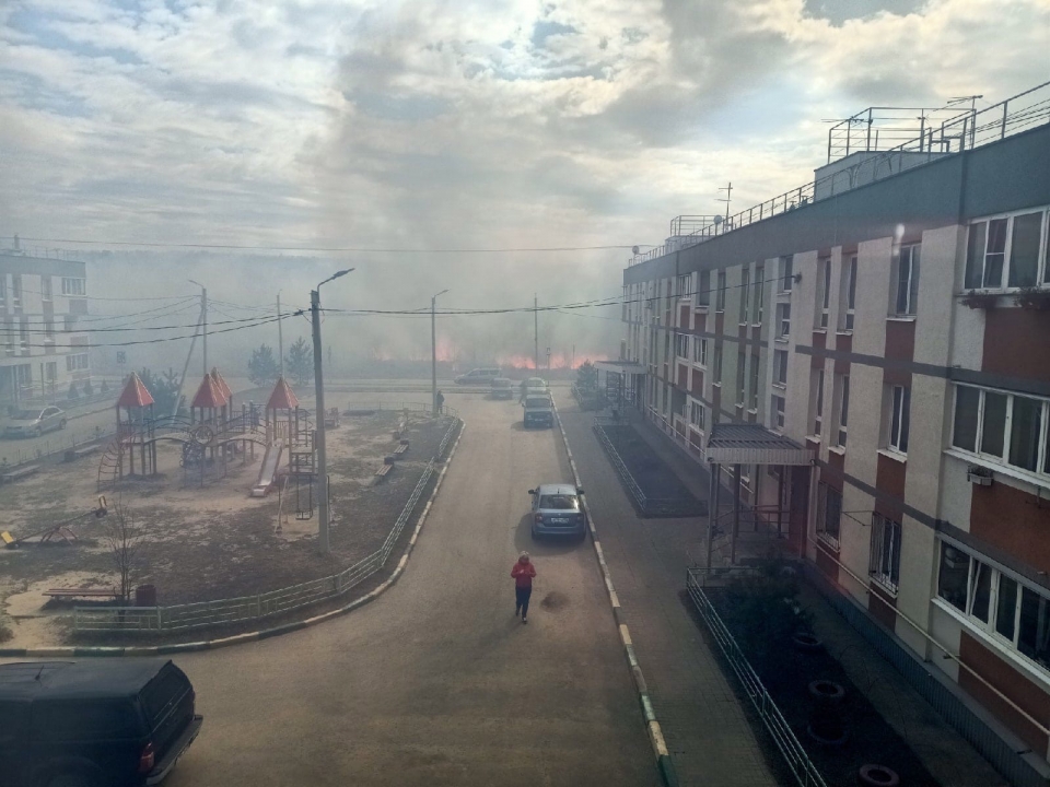 Image for Сухая трава загорелась на улице Мостоотряда в Нижнем Новгороде: видео