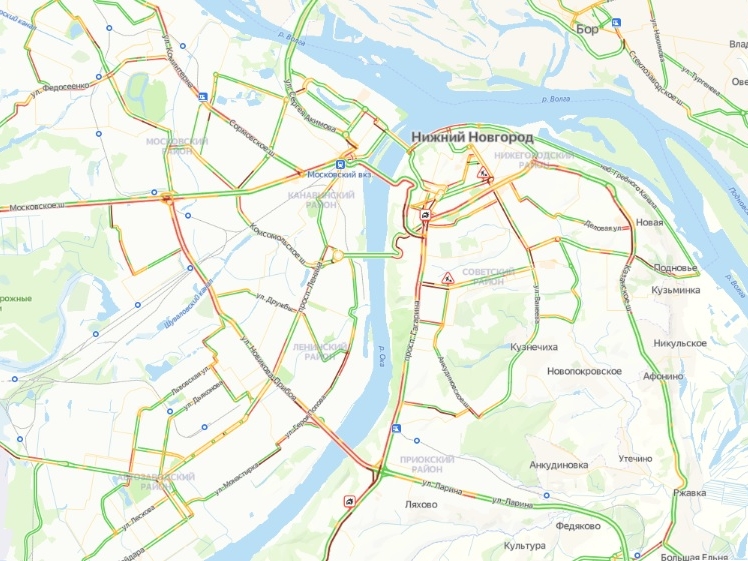 Image for Пробки в 9 баллов образовались в Нижнем Новгороде вечером 31 марта