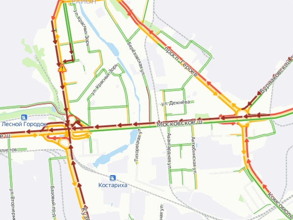 Image for Движение на Московском шоссе в Нижнем Новгороде парализовано из-за обрыва контактного провода