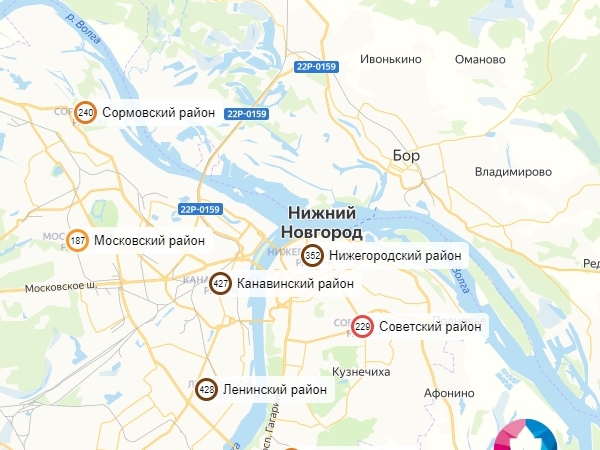 Image for Треть заражений в Нижнем Новгороде приходится на два района