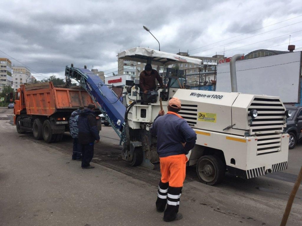 В Нижнем Новгороде начали ремонтировать улицу Базарную