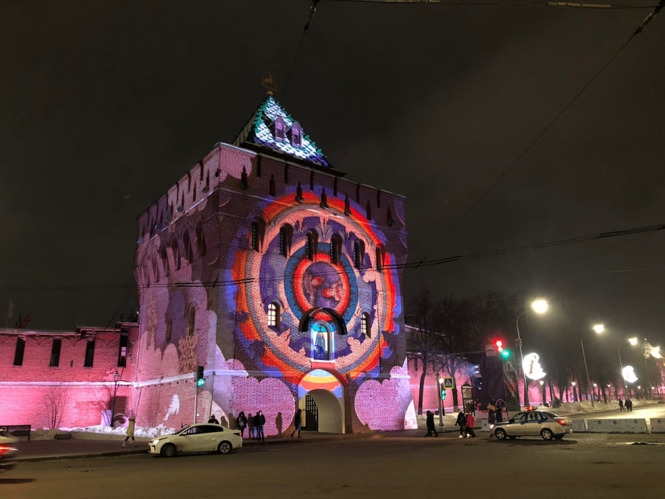 Image for Праздничную подсветку в Нижегородском кремле начнут убирать 15 января