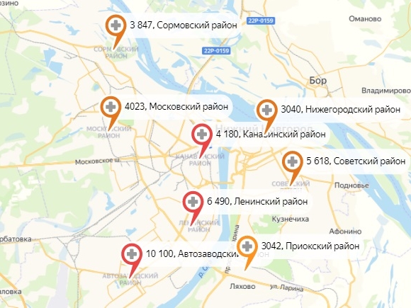 Вспышка коронавируса произошла в Московском районе Нижнего Новгорода