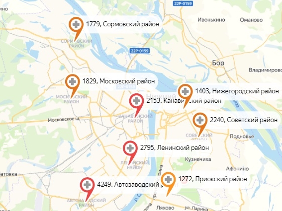 Более 120 жителей Нижнего Новгорода заразились коронавирусом за сутки