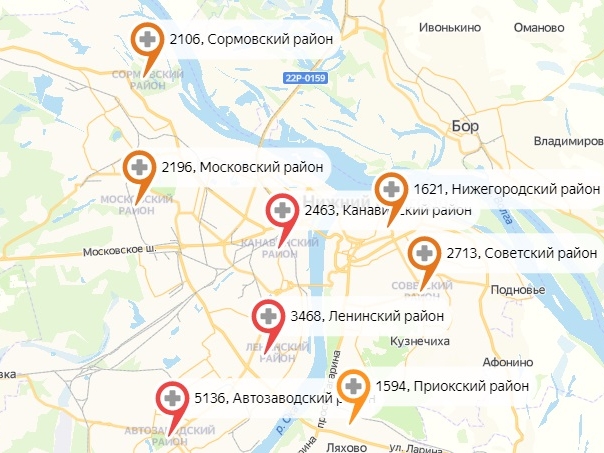 56% новых заражений в Нижнем Новгороде приходится на Ленинский район