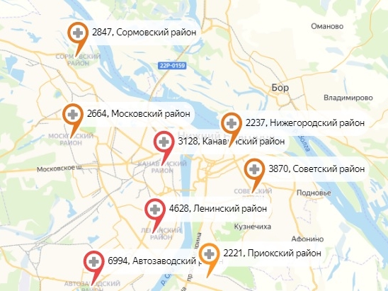 Image for Два района Нижнего Новгорода лидируют по новым COVID-случаям