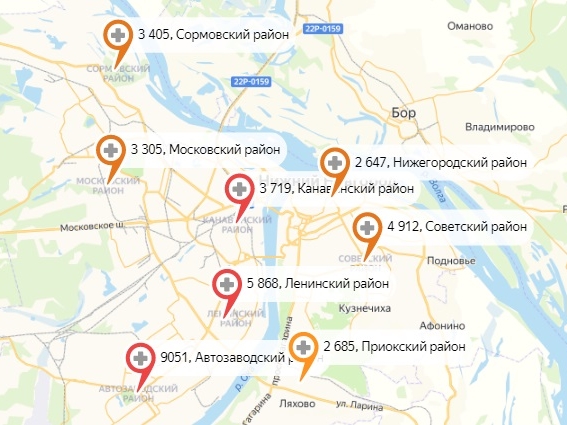 Более трети новых зараженных COVID живут в Советском районе