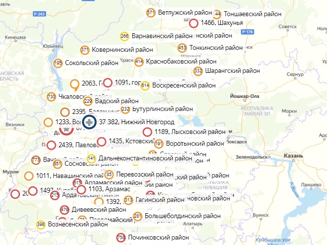 Коронавирус не обнаружили за сутки в 11 районах Нижегородской области