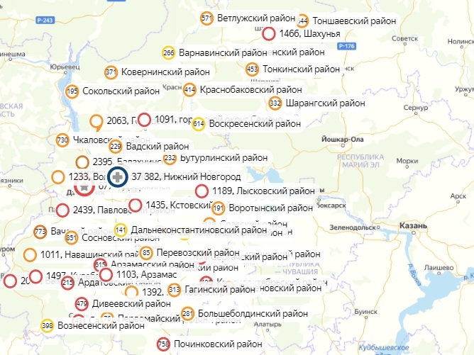 Коронавирус не нашли за сутки в 10 районах Нижегородской области