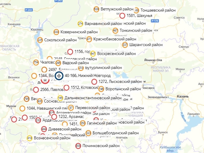Коронавирус не обнаружили за сутки в 12 районах Нижегородской области