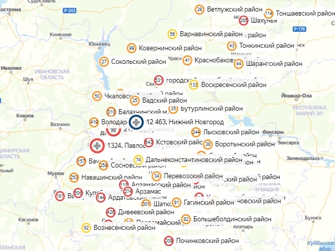 Коронавирус не найден в 29 муниципалитетах Нижегородской области