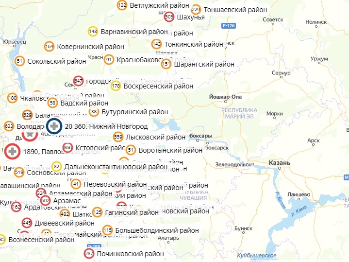 Вспышка коронавируса зафиксирована в двух районах Нижегородской области