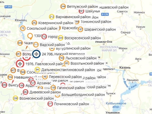 Коронавирус не выявили за сутки в 19 муниципалитетах Нижегородской области