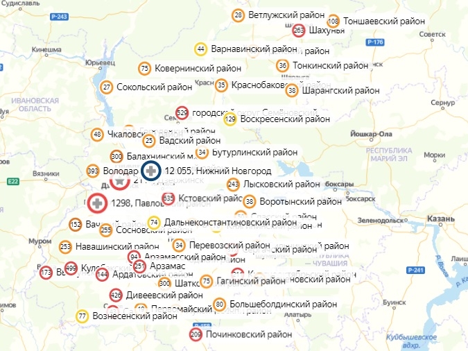 Коронавирус не нашли в 36 районах Нижегородской области