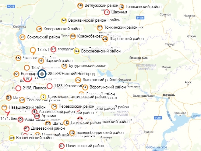 COVID-19 на выявили за сутки в 20 муниципалитетах Нижегородской области