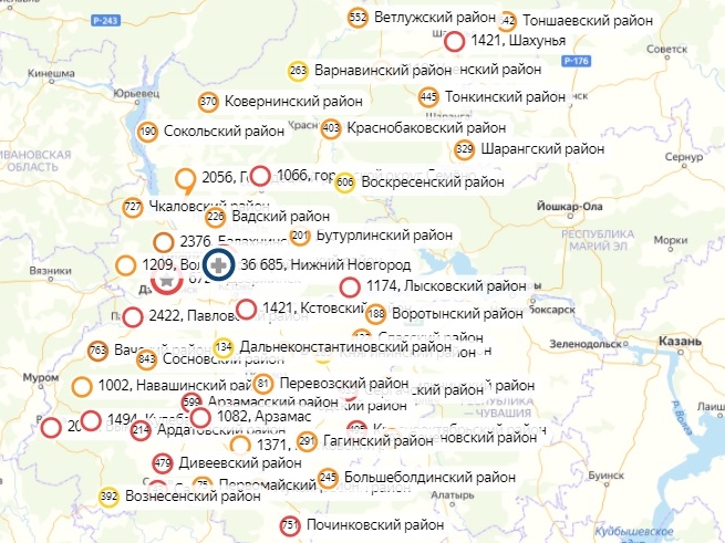 Коронавирус за сутки не обнаружили в 29 районах Нижегородской области