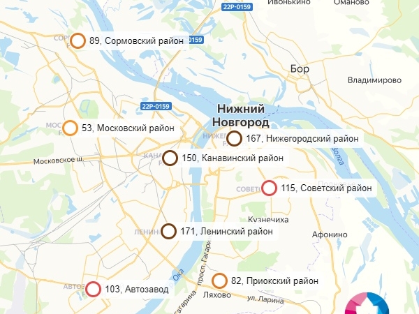 Image for Стало известно, в каких районах Нижнего Новгорода больше всего больных коронавирусом
