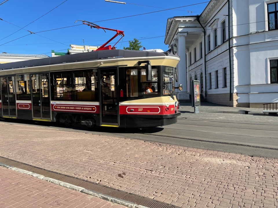 Image for Ошибку в надписи на вагоне ретро-трамвая заметили нижегородцы