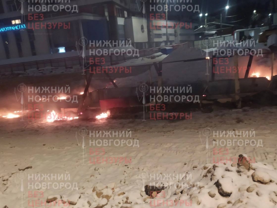 Image for Дизельный теплогенератор загорелся на стройплощадке метро на улице Горького