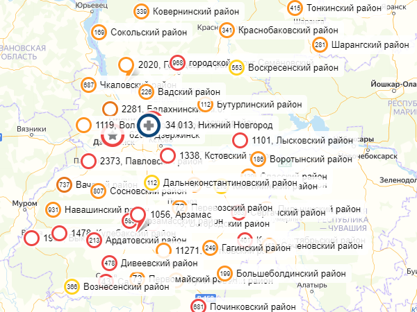 Image for Коронавирус за сутки не найден в 22 районах Нижегородской области