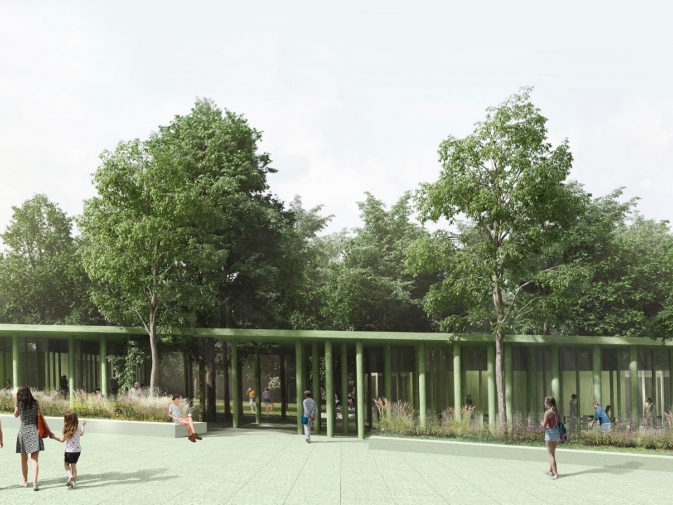 Image for В нижегородском парке «Швейцария» начали установку крыши нового кафе