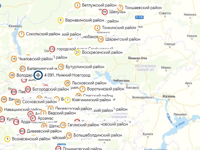 В 32 районах Нижегородской области не зафиксировано новых заражений коронавирусом