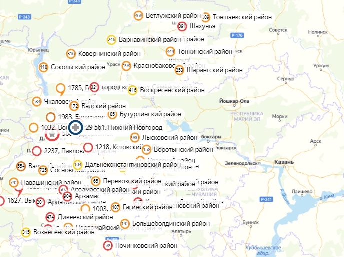 Коронавирус не выявили за сутки в 25 муниципалитетах Нижегородской области