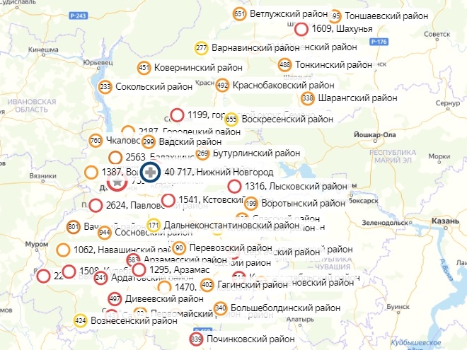 Коронавирус не нашли за сутки в 24 муниципалитетах Нижегородской области