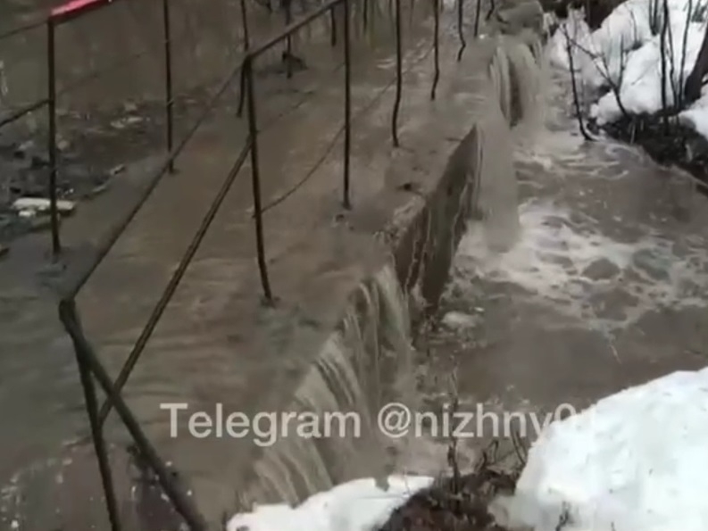 Image for Мост через Старку затопило в Советском районе Нижнего Новгорода