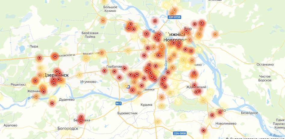 Карта онлайн дзержинск