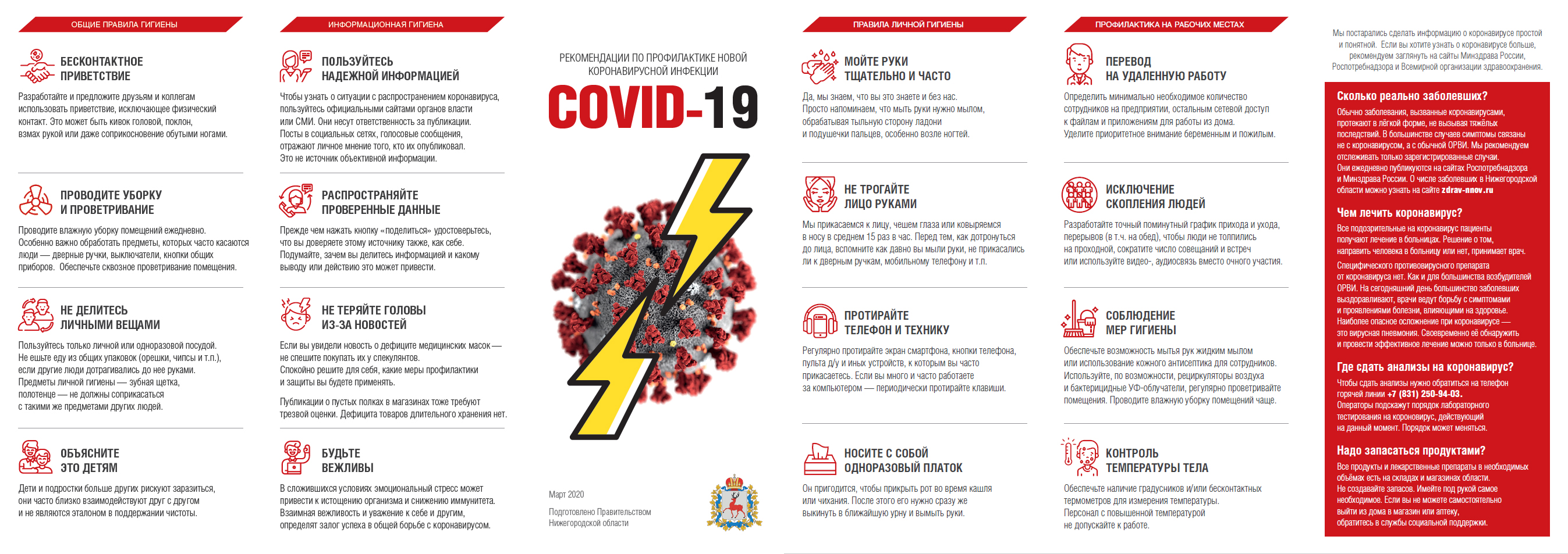 Памятка по профилактике коронавируса на предприятии