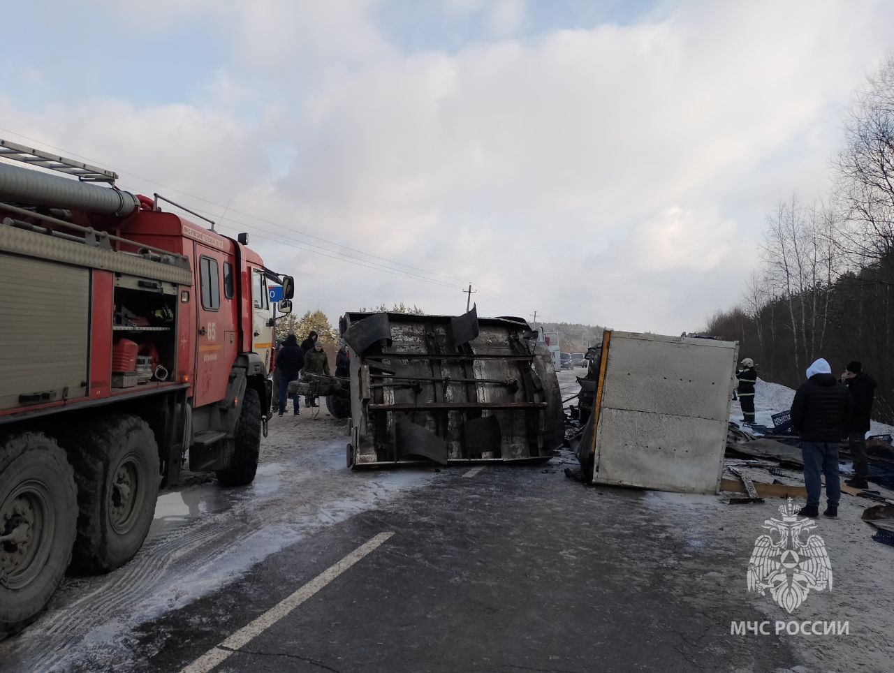 Появились фото и видео с места смертельного ДТП под Кулебаками | 15.02.2023  | Нижний Новгород - БезФормата