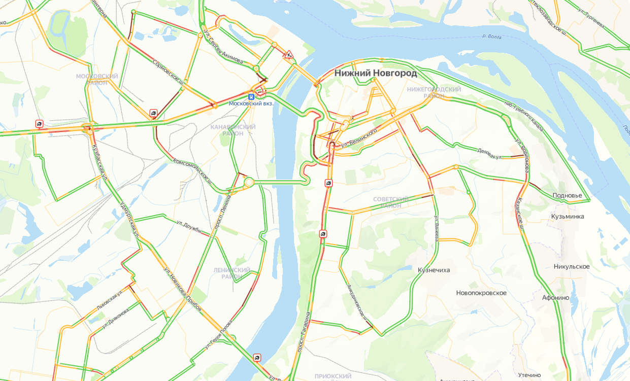 Пробки нижний сейчас. Карта Нижнего Новгорода пробки. Пробки Нижний Новгород Борский мост сейчас. Районы Нижнего Новгорода.