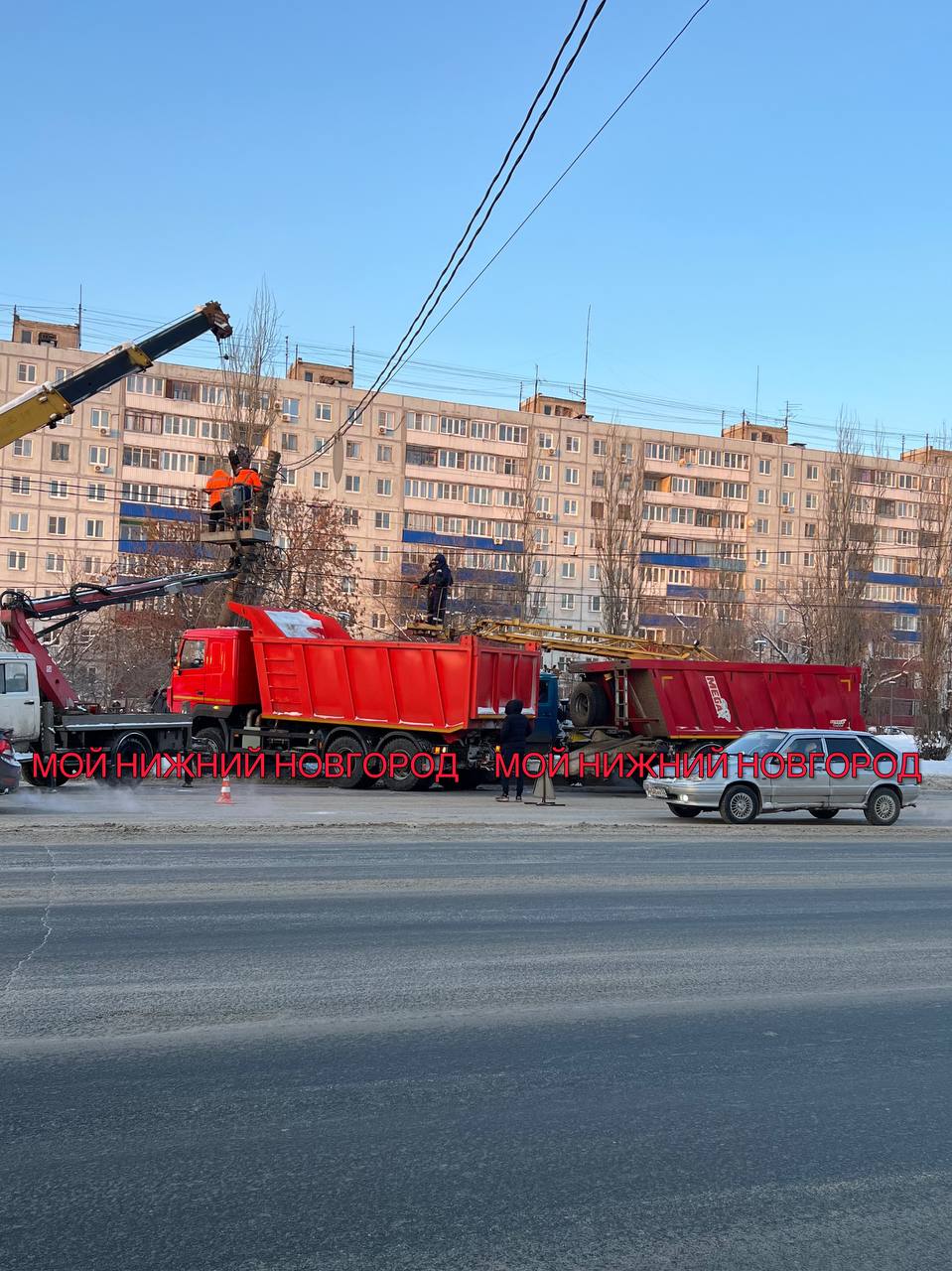 Огромная пробка образовалась на Московском шоссе из-за ДТП 12 января |  Открытый Нижний