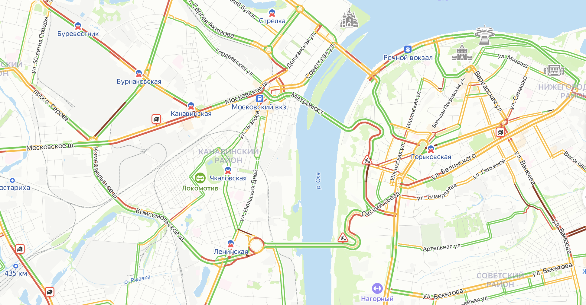 Пробки нижний новгород богородск сейчас онлайн карта смотреть