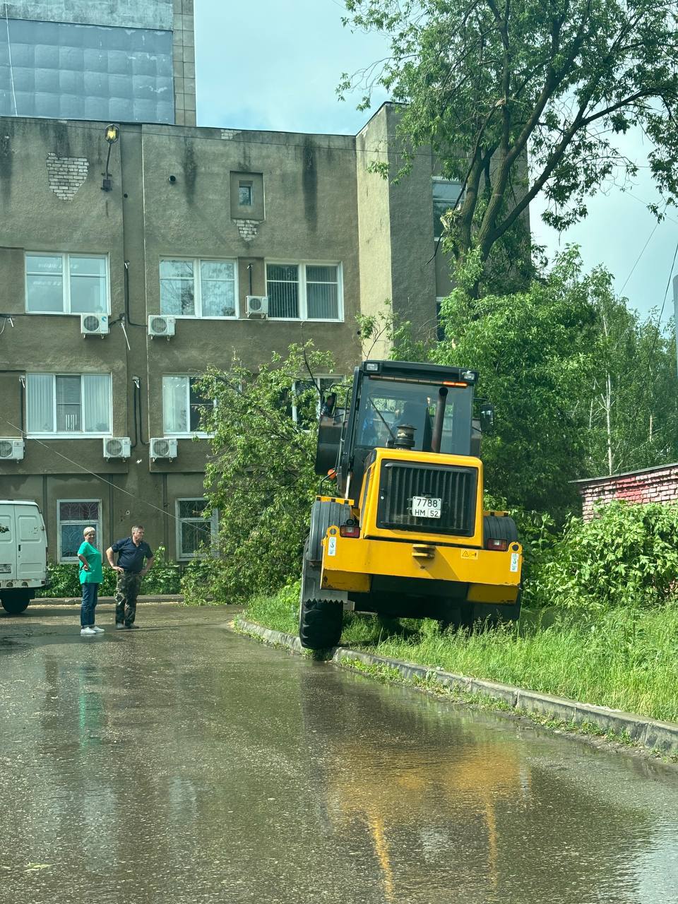 Ураган повалил более 20 деревьев и сорвал сцену в Кстове | 03.06.2024 |  Нижний Новгород - БезФормата