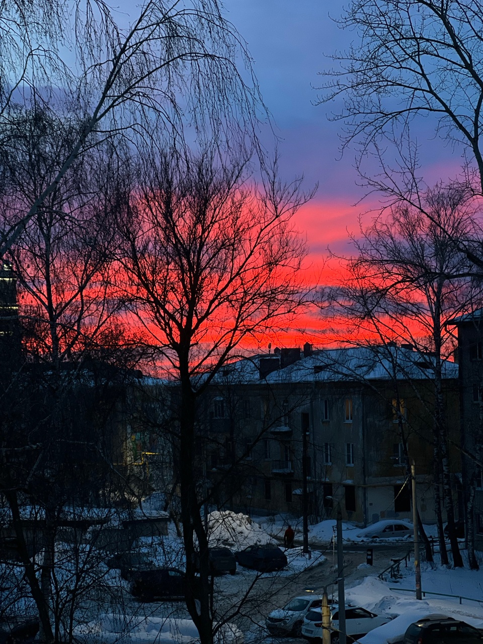 Жителей Нижнего Новгорода восхитил малиновый закат | 27.02.2024 | Нижний  Новгород - БезФормата