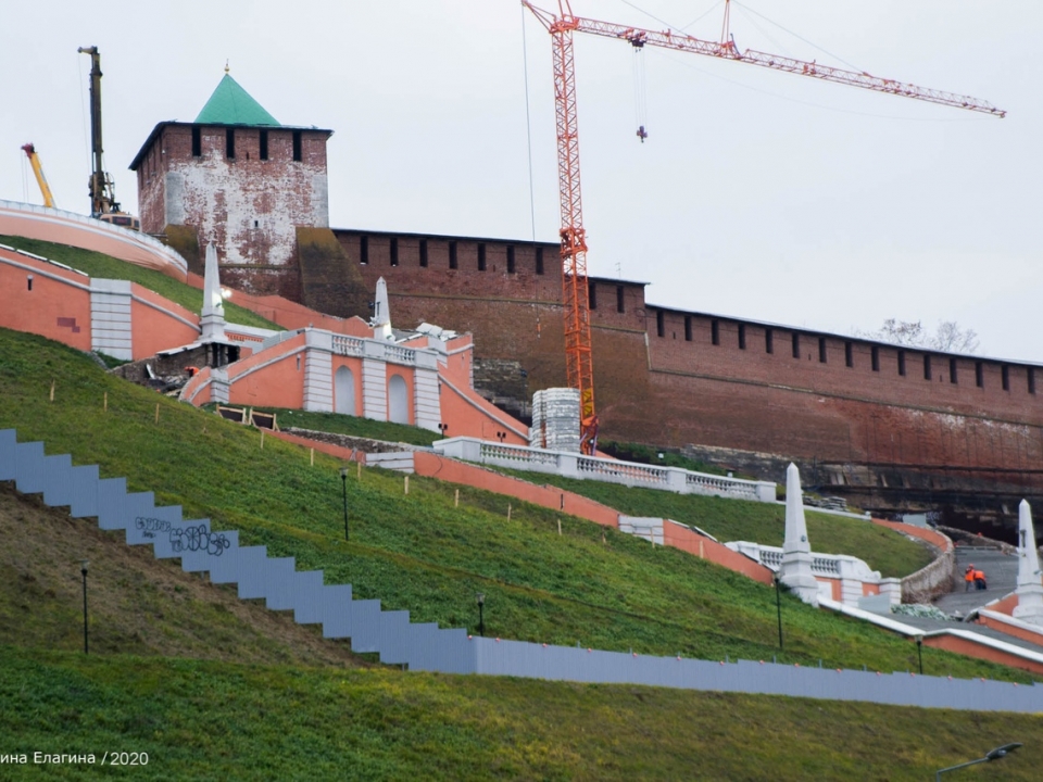 Появились фото реконструкции Чкаловской лестницы в Нижнем Новгороде