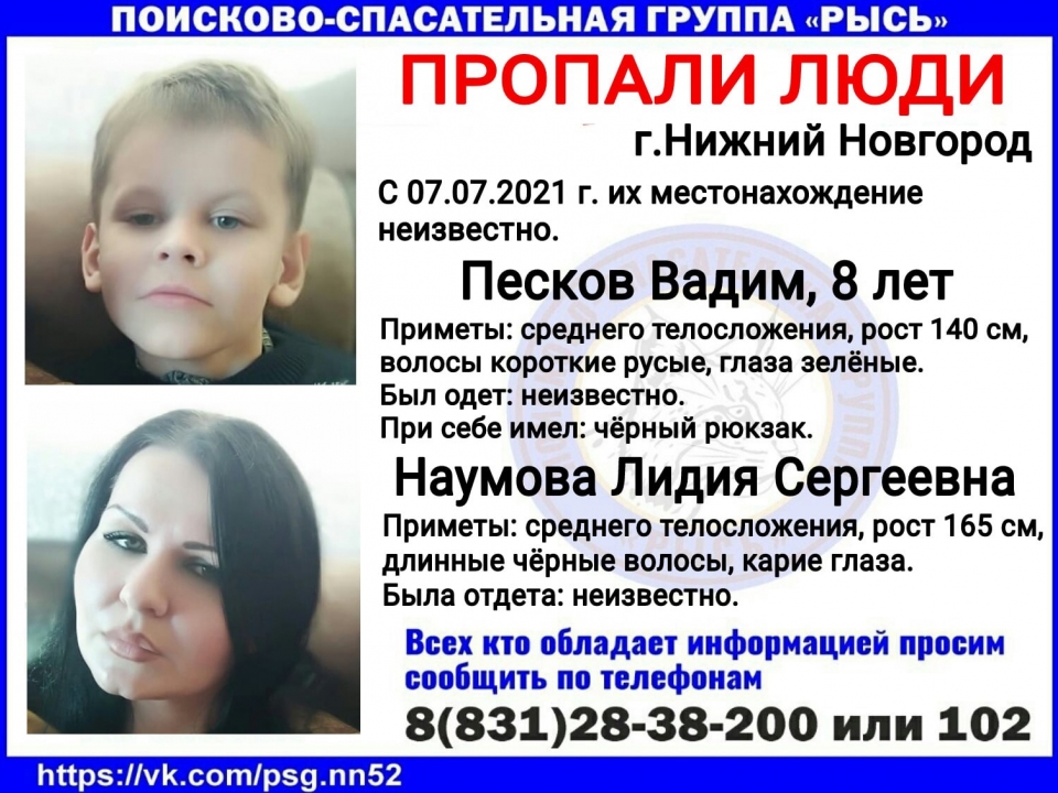 Image for Женщина и 8-летний ребёнок пропали в Нижнем Новгороде