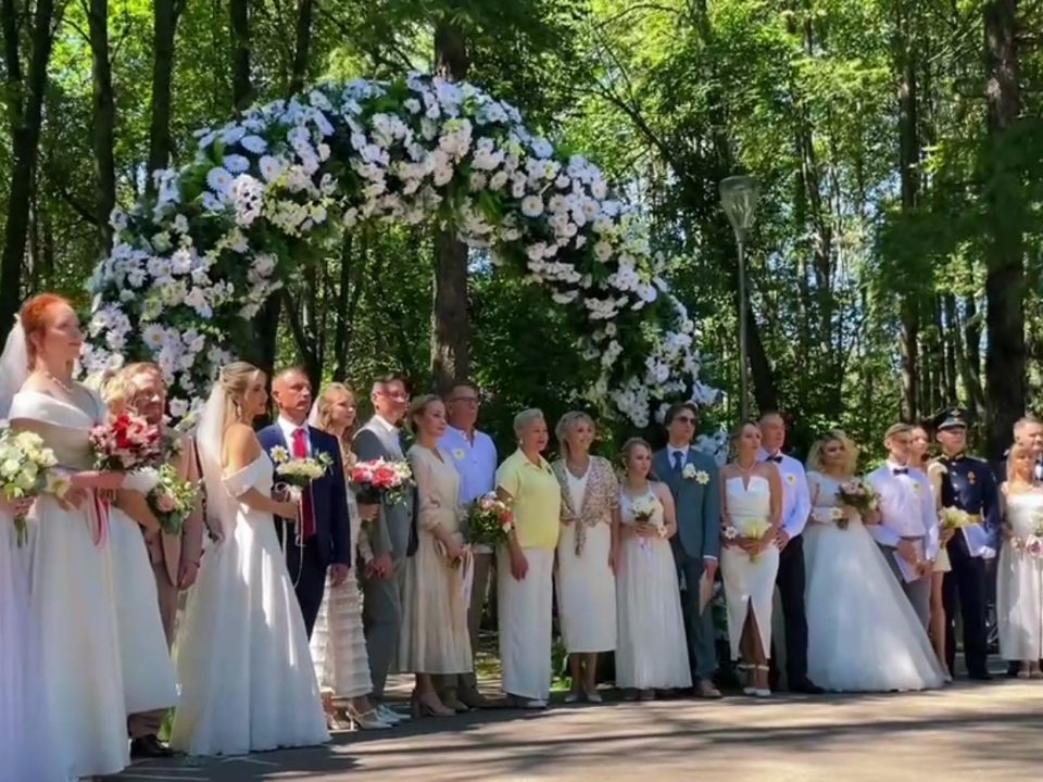 Image for 13 пар поженились в нижегородском парке «Швейцария»